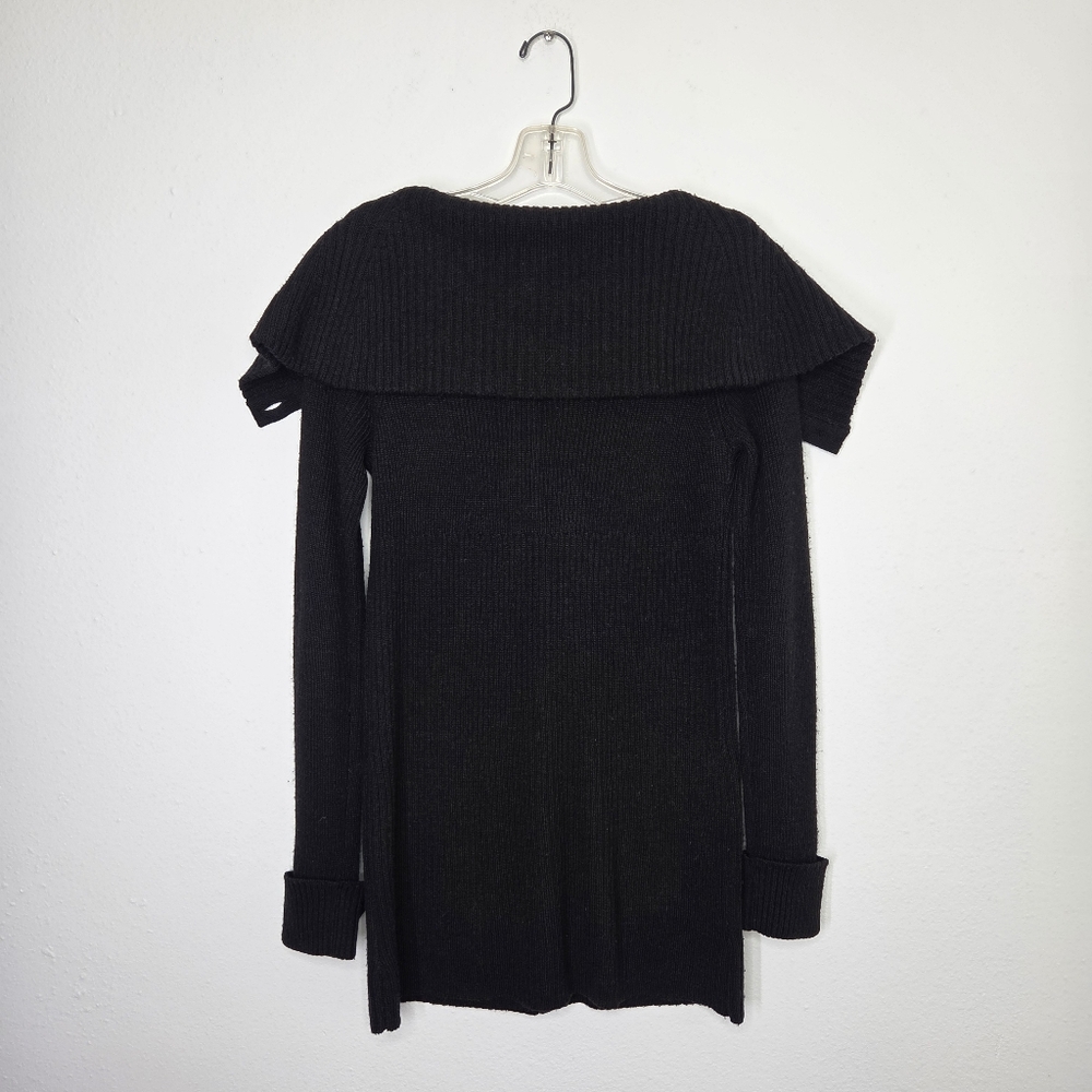 Vince Baby Alpaca Blend Black Convertible Collar Cardigan w/Pockets M - Picture 3 of 7